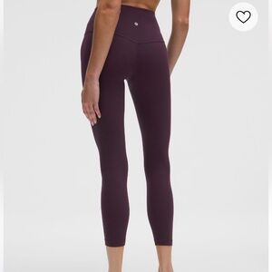 lululemon align no line 25” black plum